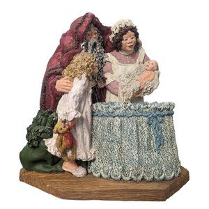 Vintage June McKenna Santa Girl & Nurse With Baby Welcome to The World 1993